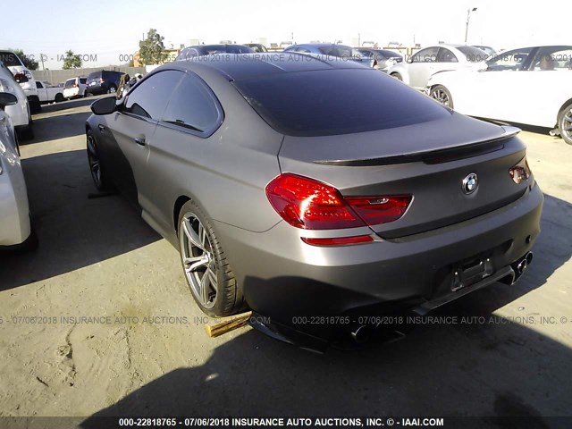 WBSLX9C56DD159911 - 2013 BMW M6 GRAY photo 3