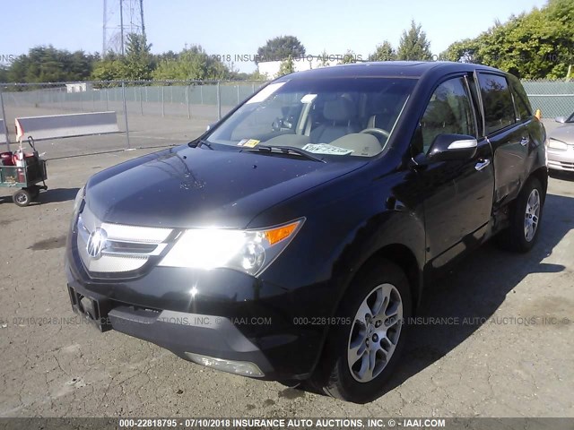 2HNYD28327H532013 - 2007 ACURA MDX TECHNOLOGY BLACK photo 2