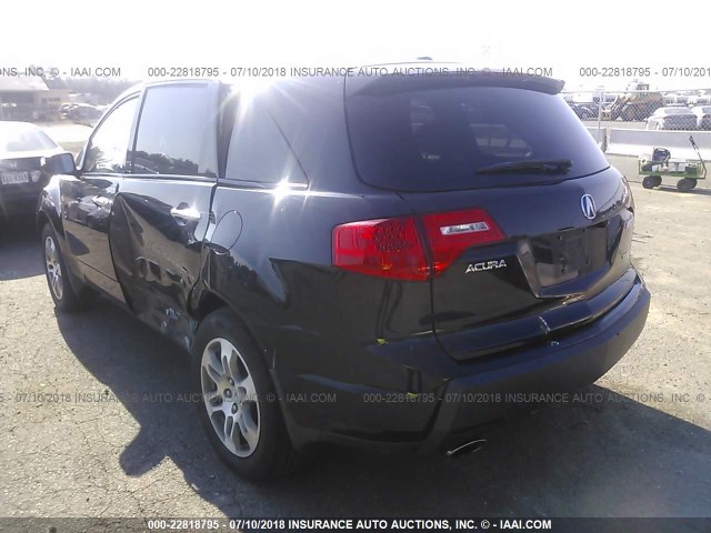 2HNYD28327H532013 - 2007 ACURA MDX TECHNOLOGY BLACK photo 3