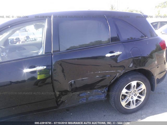 2HNYD28327H532013 - 2007 ACURA MDX TECHNOLOGY BLACK photo 6
