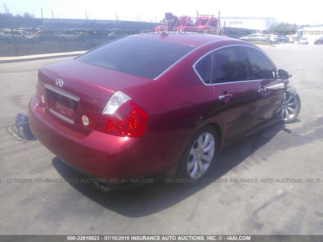 JNKAY01F27M462593 - 2007 INFINITI M35 SPORT RED photo 4