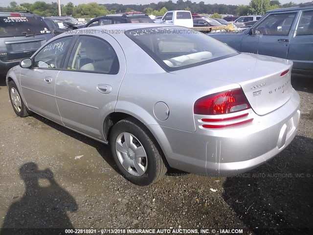 1B3EL46T45N636437 - 2005 DODGE STRATUS SXT SILVER photo 3