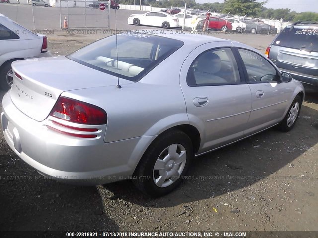 1B3EL46T45N636437 - 2005 DODGE STRATUS SXT SILVER photo 4