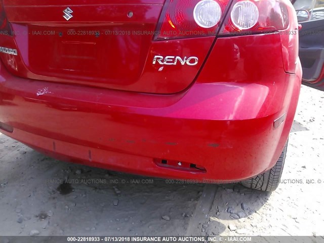 KL5JD66Z68K876322 - 2008 SUZUKI RENO CONVENIENCE RED photo 6