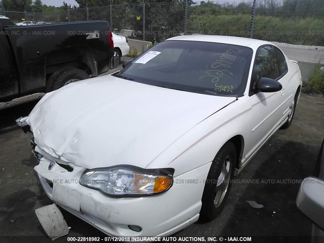 2G1WX12KX39348532 - 2003 CHEVROLET MONTE CARLO SS თეთრი ფოტო 2