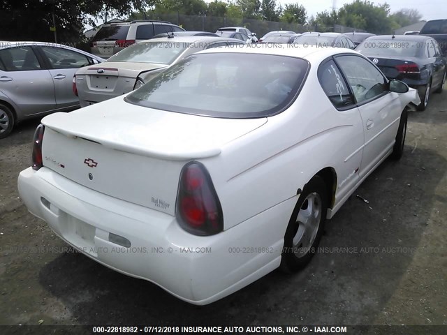 2G1WX12KX39348532 - 2003 CHEVROLET MONTE CARLO SS WHITE photo 4