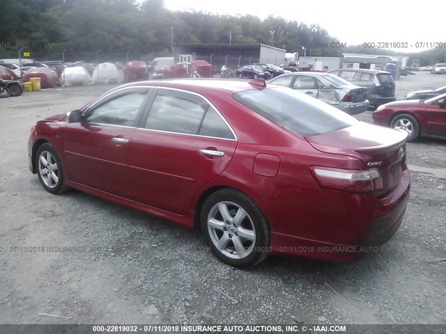 4T1BE46K27U106135 - 2007 TOYOTA CAMRY NEW GENERAT CE/LE/XLE/SE RED photo 3