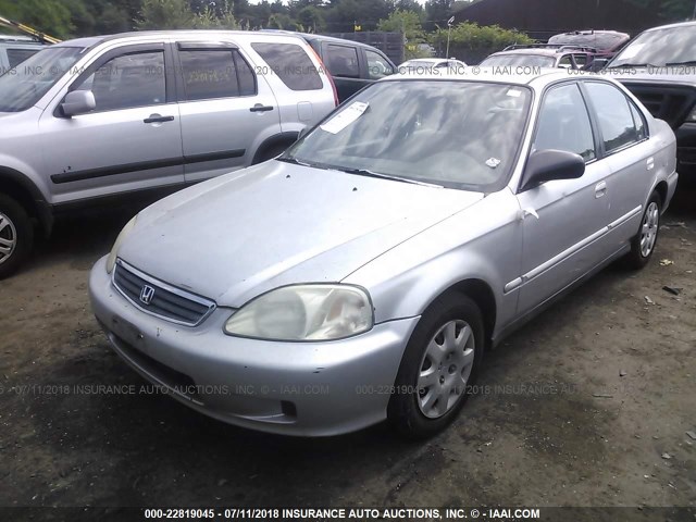 2HGEJ6619XH566865 - 1999 HONDA CIVIC SE GRAY photo 2