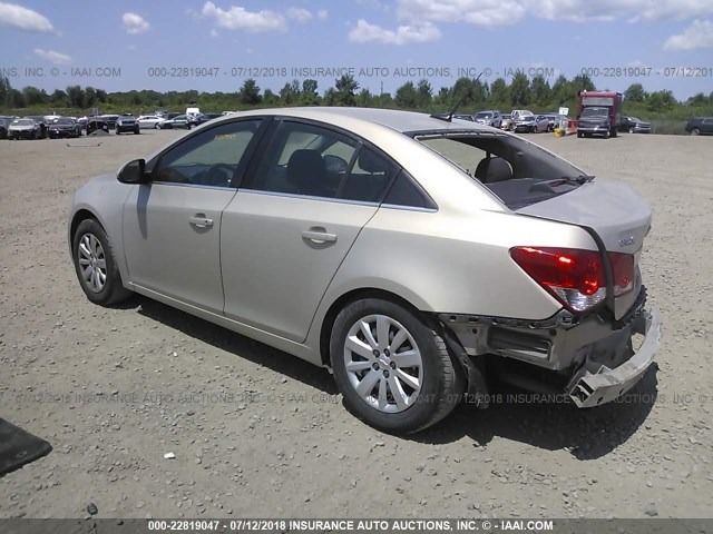 1G1PF5S93B7164917 - 2011 CHEVROLET CRUZE LT TAN photo 3