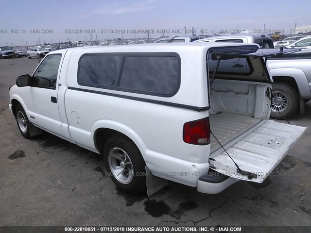 1GCCS14561K138702 - 2001 CHEVROLET S TRUCK S10 WHITE photo 3