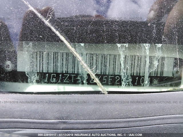 1G1ZT528X5F229104 - 2005 CHEVROLET MALIBU LS თეთრი ფოტო 9