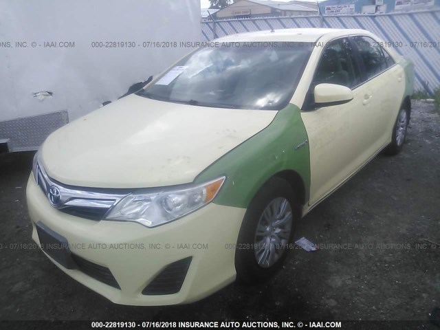 4T1BD1FK1DU078230 - 2013 TOYOTA CAMRY HYBRID/LE/XLE 绿色 照片 2