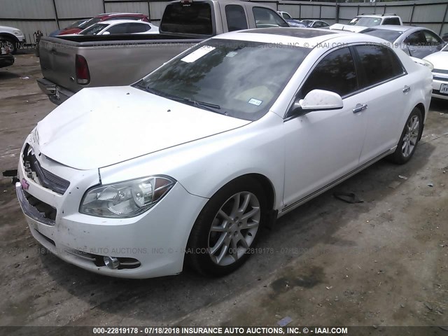 1G1ZK57789F193048 - 2009 CHEVROLET MALIBU LTZ WHITE photo 2