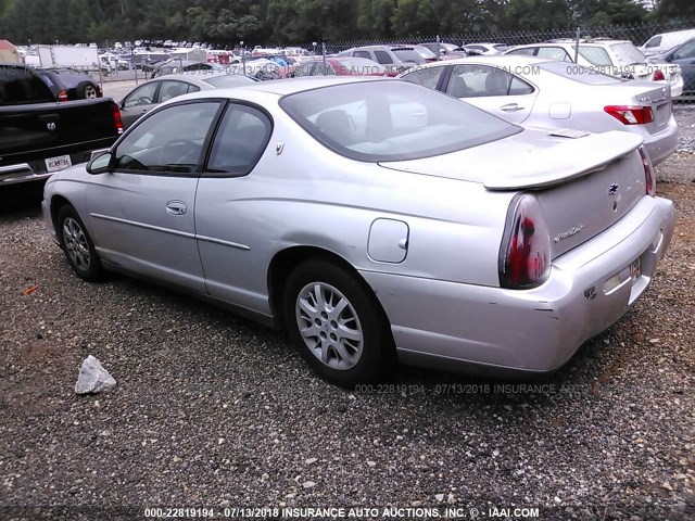 2G1WW12E419330490 - 2001 CHEVROLET MONTE CARLO LS ვერცხლისფერი ფოტო 3
