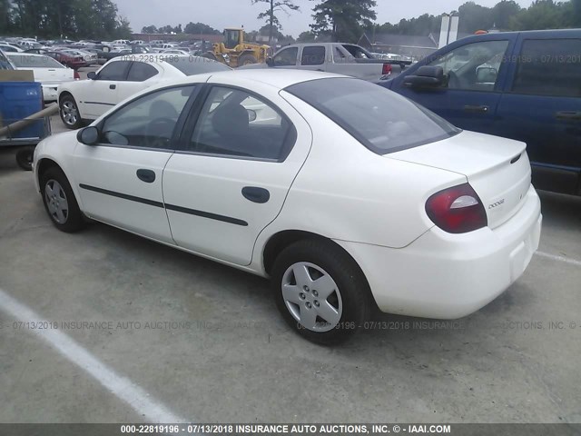 1B3ES26C75D111983 - 2005 DODGE NEON SE WHITE photo 3