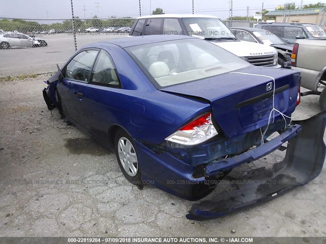 1HGEM21145L059086 - 2005 HONDA CIVIC DX VP BLUE photo 3