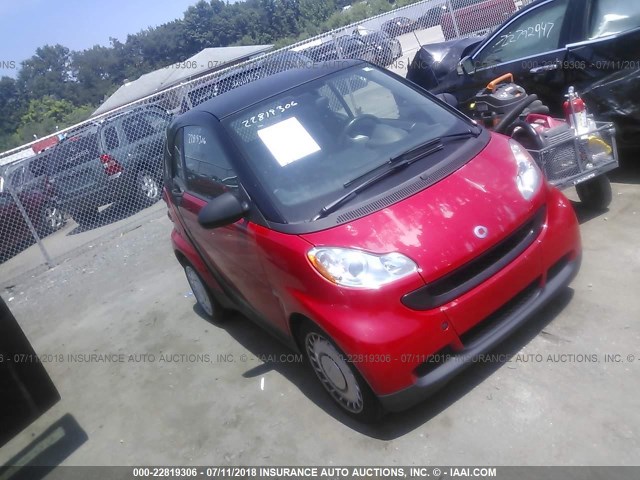 WMEEJ3BA4BK469577 - 2011 SMART FORTWO PURE/PASSION RED photo 1