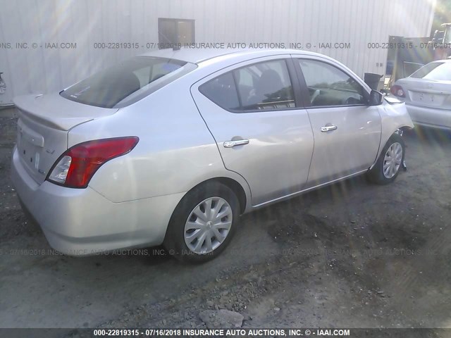 3N1CN7AP1FL910225 - 2015 NISSAN VERSA S/S PLUS/SV/SL SILVER photo 4