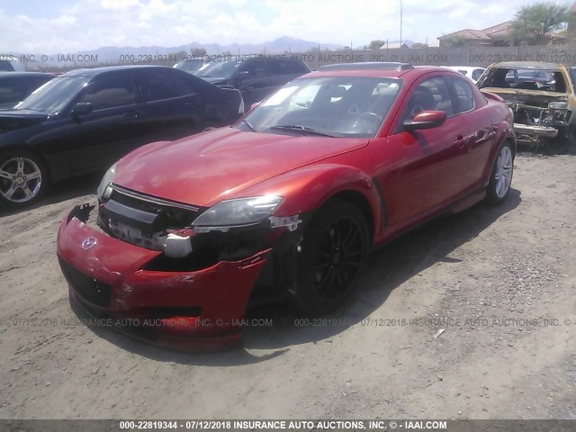 JM1FE173440116650 - 2004 MAZDA RX8 RED photo 2