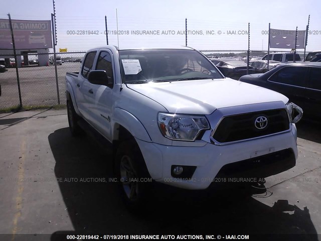 5TFJU4GN1EX054875 - 2014 TOYOTA TACOMA DOUBLE CAB PRERUNNER WHITE photo 1