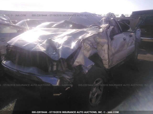 5TEHN72N72Z126588 - 2002 TOYOTA TACOMA DOUBLE CAB ვერცხლისფერი ფოტო 2