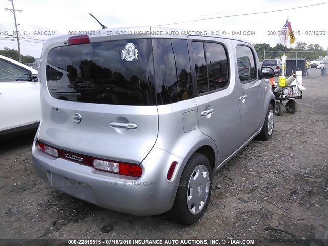 JN8AZ2KR5AT158484 - 2010 NISSAN CUBE S/SL/KROM SILVER photo 4