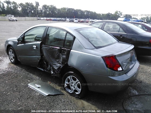 1G8AJ52F65Z150921 - 2005 SATURN ION LEVEL 2 GRAY photo 3