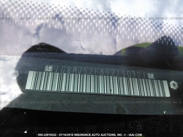 1G8AJ52F65Z150921 - 2005 SATURN ION LEVEL 2 Boz foto 9