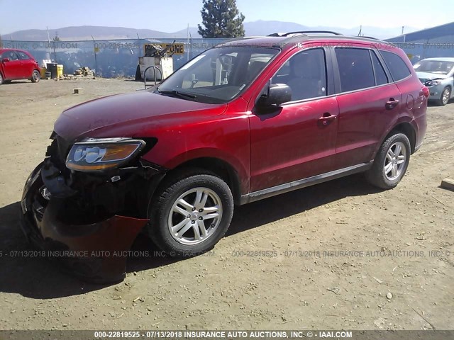 5NMSGDAB1AH366224 - 2010 HYUNDAI SANTA FE GLS RED photo 2