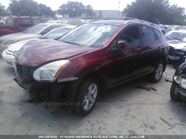 JN8AS58T28W004736 - 2008 NISSAN ROGUE S/SL RED photo 2