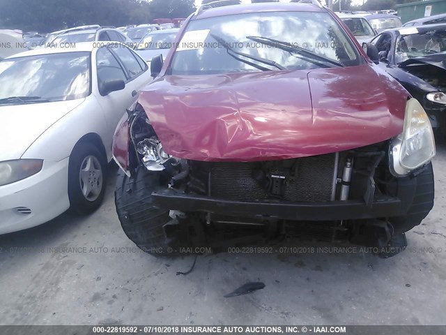 JN8AS58T28W004736 - 2008 NISSAN ROGUE S/SL RED photo 6