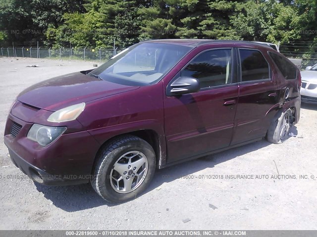 3G7DA03E84S561694 - 2004 PONTIAC AZTEK BURGUNDY photo 2