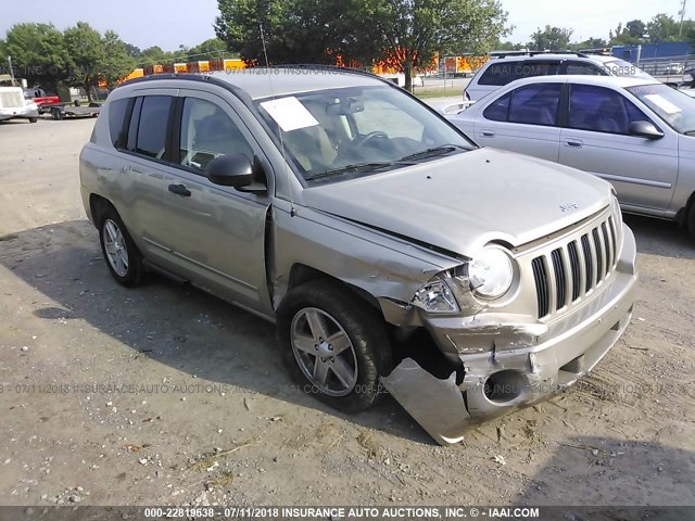 1J8FF47B09D137512 - 2009 JEEP COMPASS SPORT BEIGE photo 1