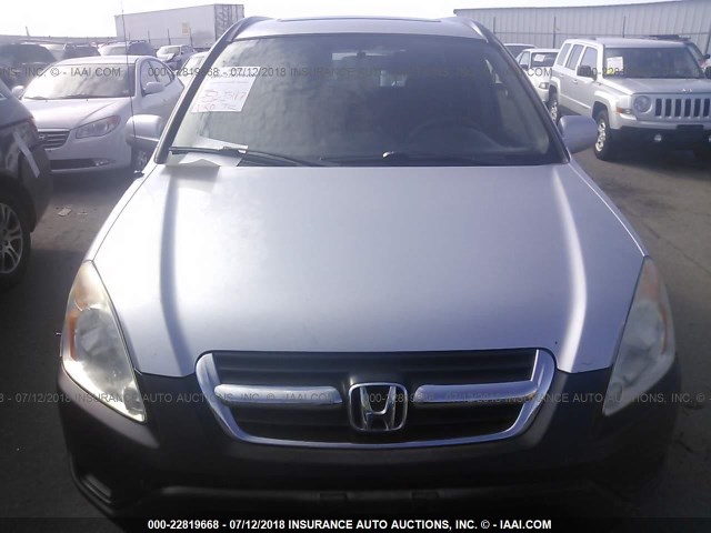 JHLRD78863C013615 - 2003 HONDA CR-V EX SILVER photo 6