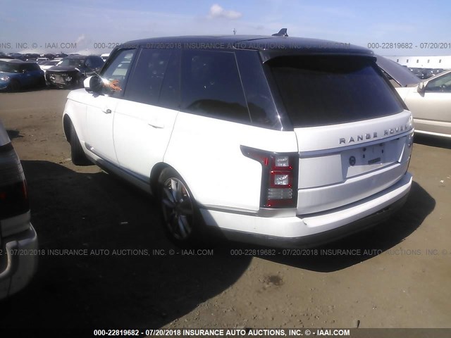 SALGR2PF4GA314919 - 2016 LAND ROVER RANGE ROVER  WHITE photo 3