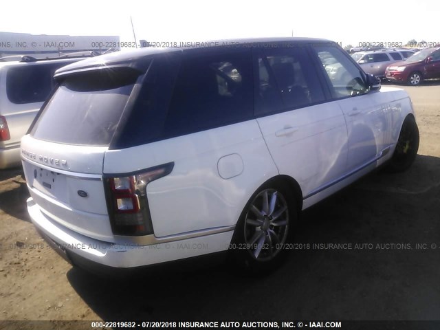 SALGR2PF4GA314919 - 2016 LAND ROVER RANGE ROVER  WHITE photo 4