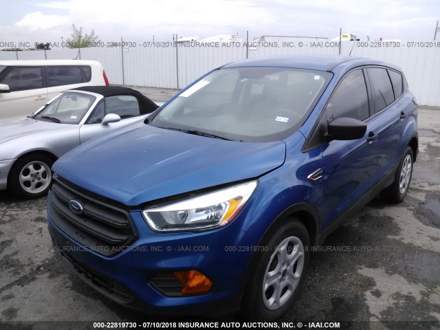 1FMCU0F76HUD75901 - 2017 FORD ESCAPE S BLUE photo 2