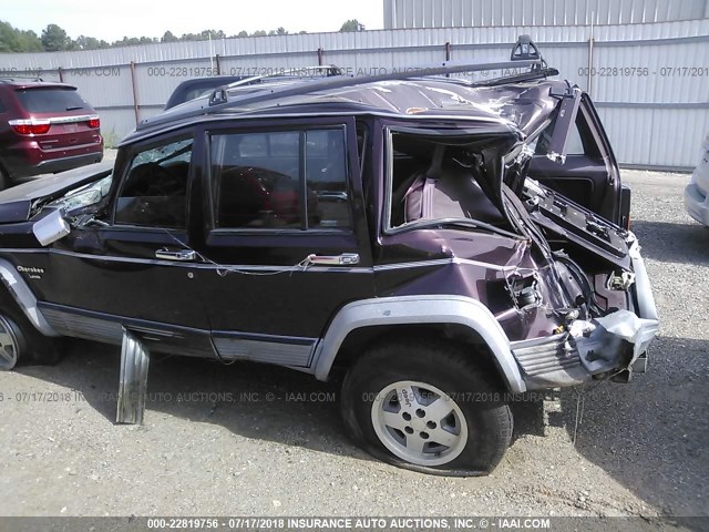 1J4FT58S3ML587796 - 1991 JEEP CHEROKEE LAREDO PURPLE photo 6