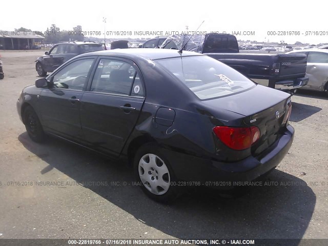 JTDBR32E342045341 - 2004 TOYOTA COROLLA CE/LE BLACK photo 3