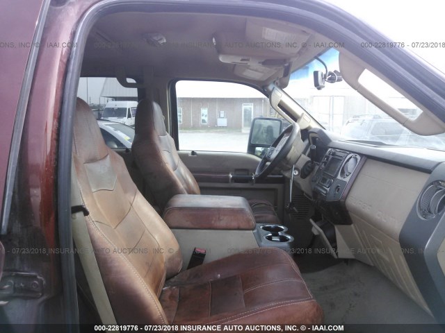 1FTWW31R28EA32180 - 2008 FORD F350 SRW SUPER DUTY BROWN photo 5