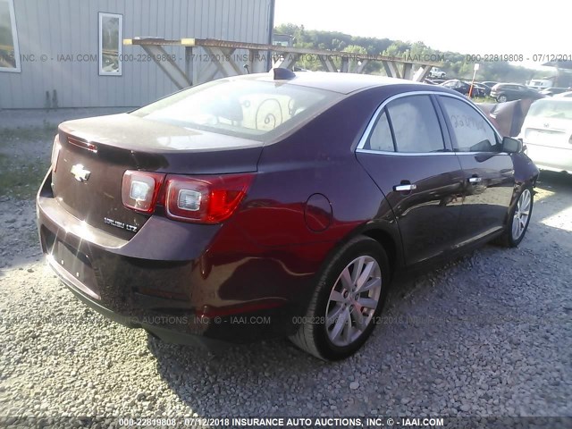 1G11E5SA9GF102826 - 2016 CHEVROLET MALIBU LIMITED LTZ MAROON photo 4