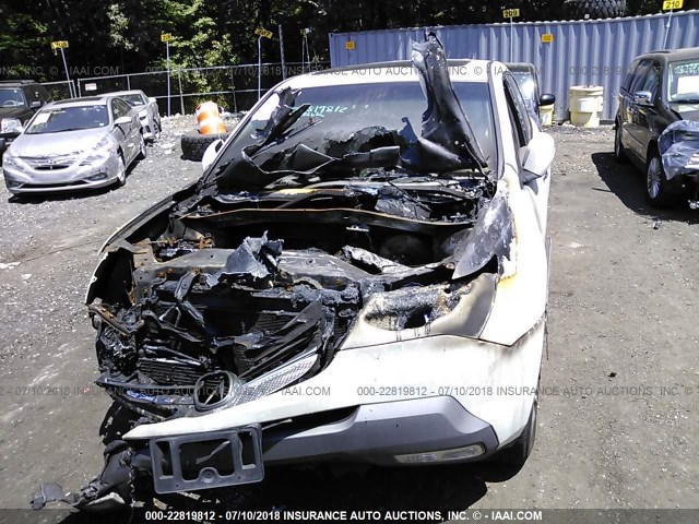 2HNYD28609H509956 - 2009 ACURA MDX TECHNOLOGY WHITE photo 6