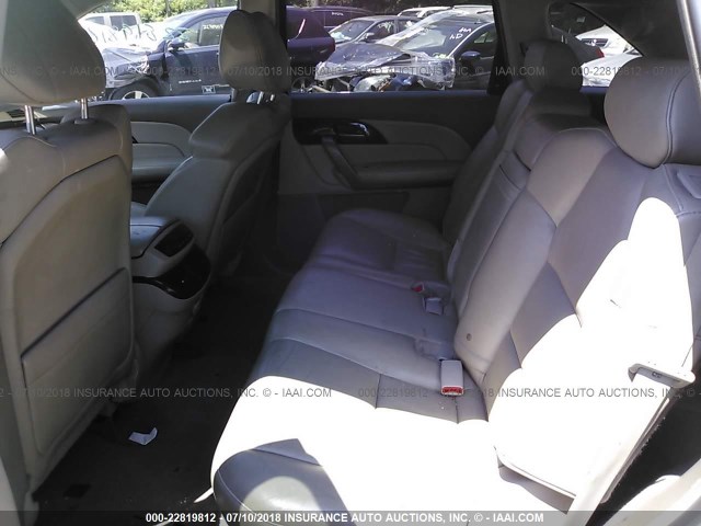 2HNYD28609H509956 - 2009 ACURA MDX TECHNOLOGY WHITE photo 8