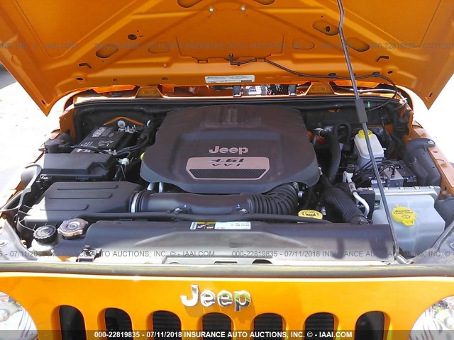 1C4AJWAG9CL279600 - 2012 JEEP WRANGLER SPORT 橙色 照片 10