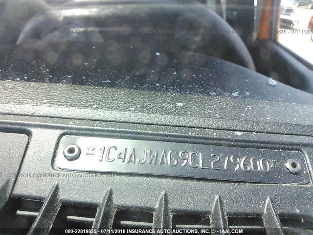 1C4AJWAG9CL279600 - 2012 JEEP WRANGLER SPORT 橙色 照片 9