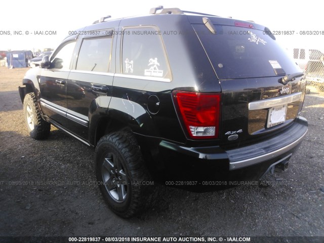 1J8HR68207C624500 - 2007 JEEP GRAND CHEROKEE OVERLAND BLACK photo 3