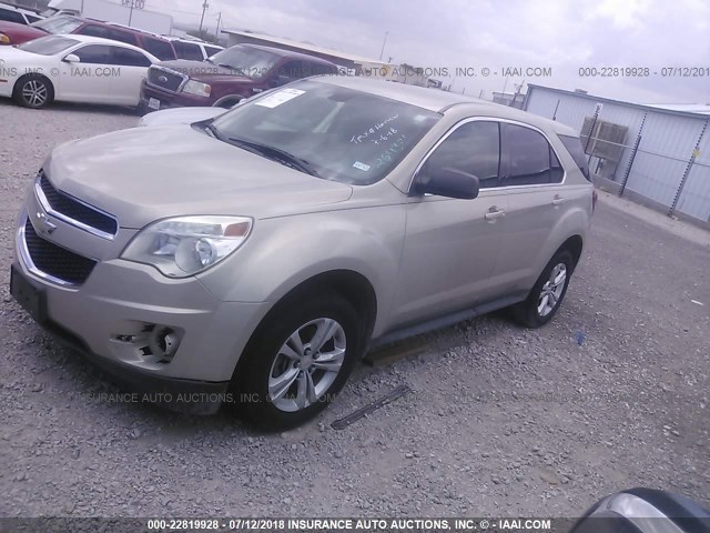 2CNALBEW5A6264341 - 2010 CHEVROLET EQUINOX LS BEIGE photo 2