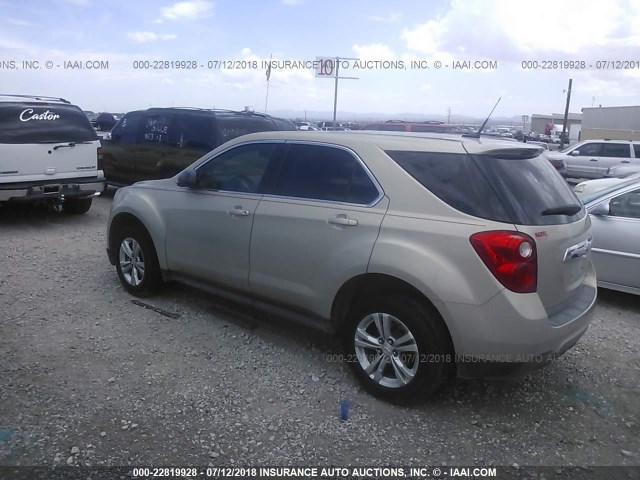 2CNALBEW5A6264341 - 2010 CHEVROLET EQUINOX LS BEIGE photo 3