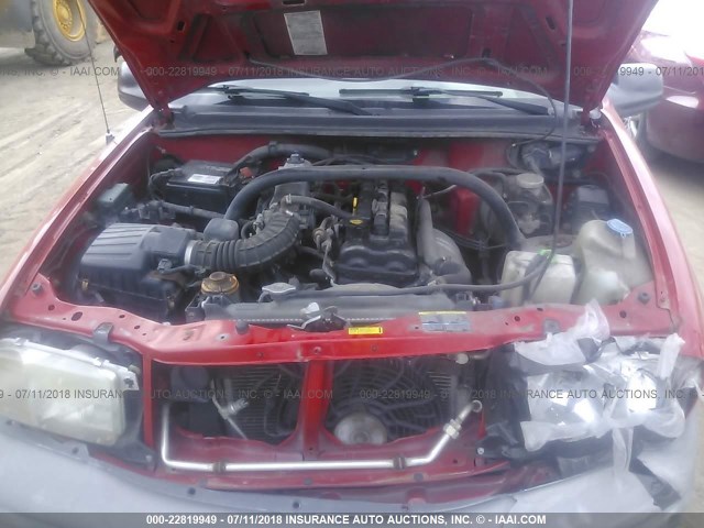 2CNBE13C226912320 - 2002 CHEVROLET TRACKER RED photo 10