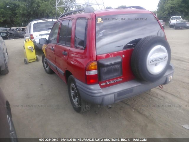 2CNBE13C226912320 - 2002 CHEVROLET TRACKER RED photo 3